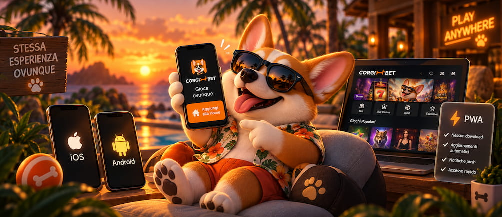Corgibet Casino Versione mobile
